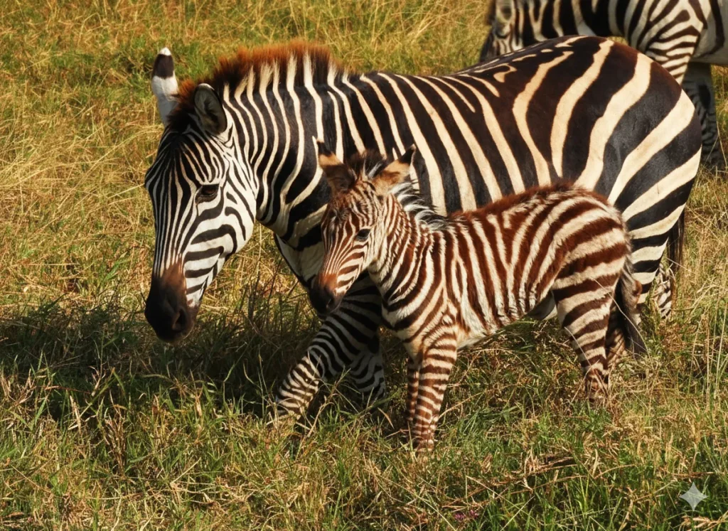 Baby Zebra With Mamma