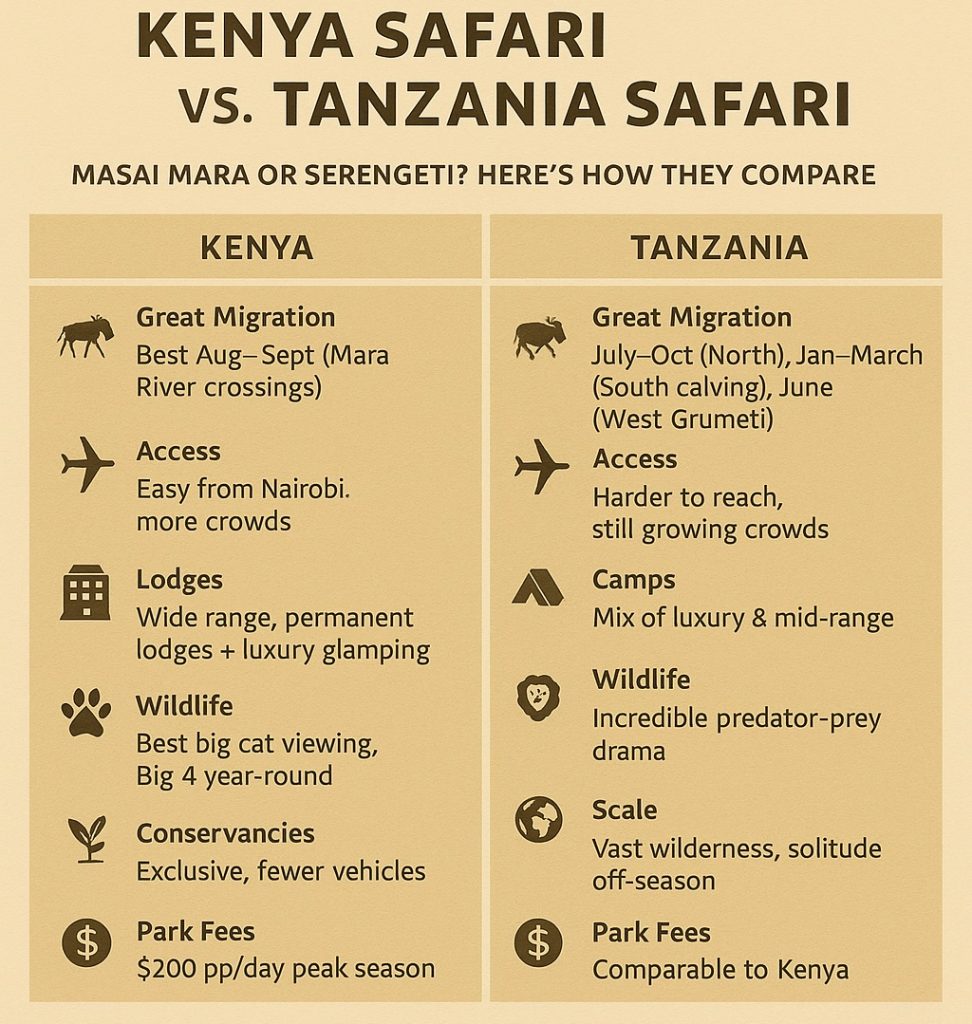 Kenya Safari Vs Tanzania Safari